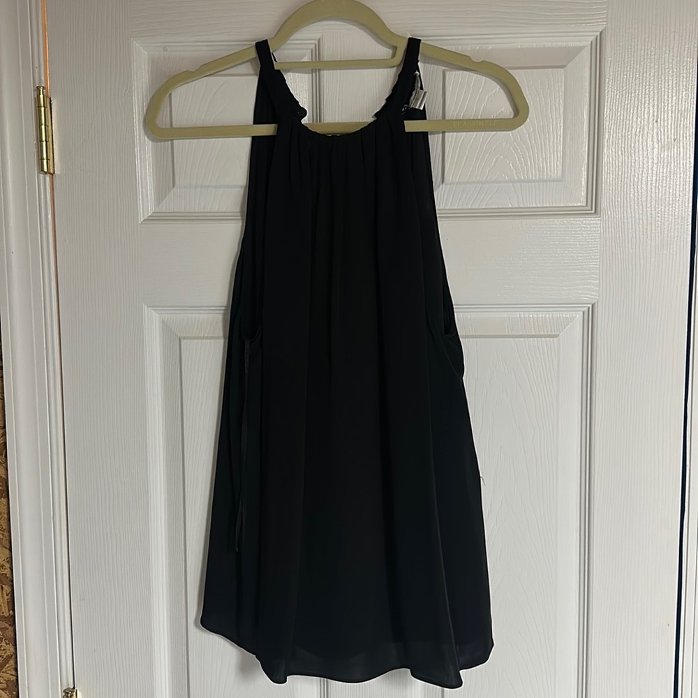 Diane von Furstenberg black silk top
